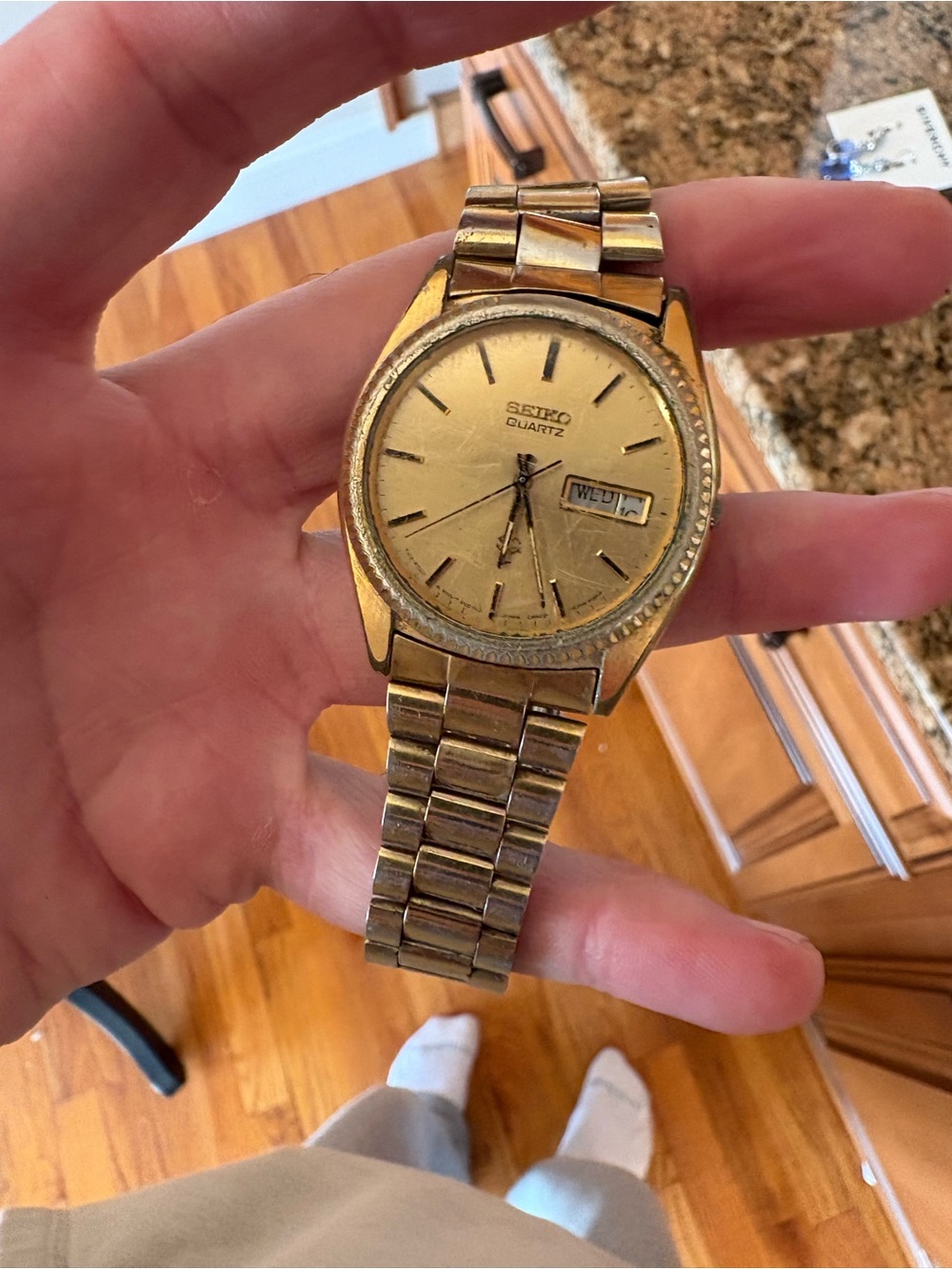 Seiko Gold Men's Day-Date Bracelet Watch